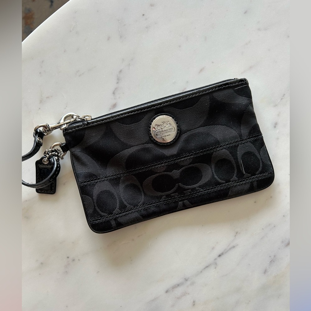 Coach Black Wristlet